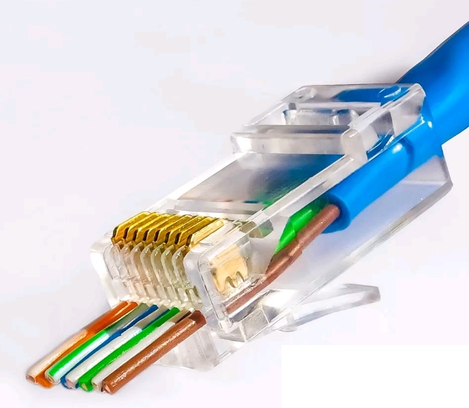RJ45 коннектор cквозной для витой пары